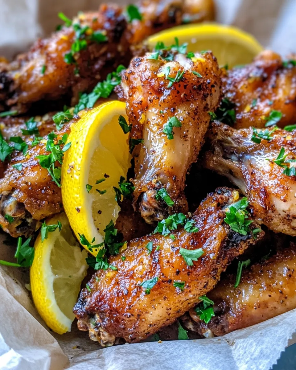 Homemade Baked Crispy Lemon Pepper Wings (No Fry) recipe photo