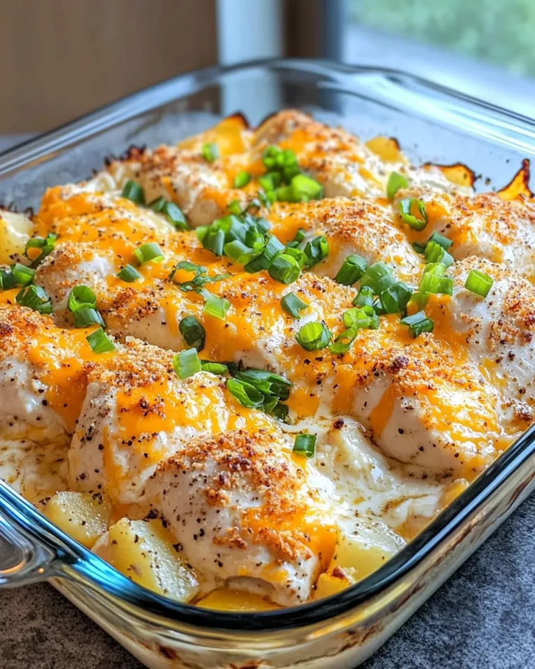 Homemade Baked Ranch Chicken & Cheddar Potato Casserole recipe photo