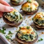 Homemade Baked Spinach & Artichoke Dip Stuffed Mushrooms photo