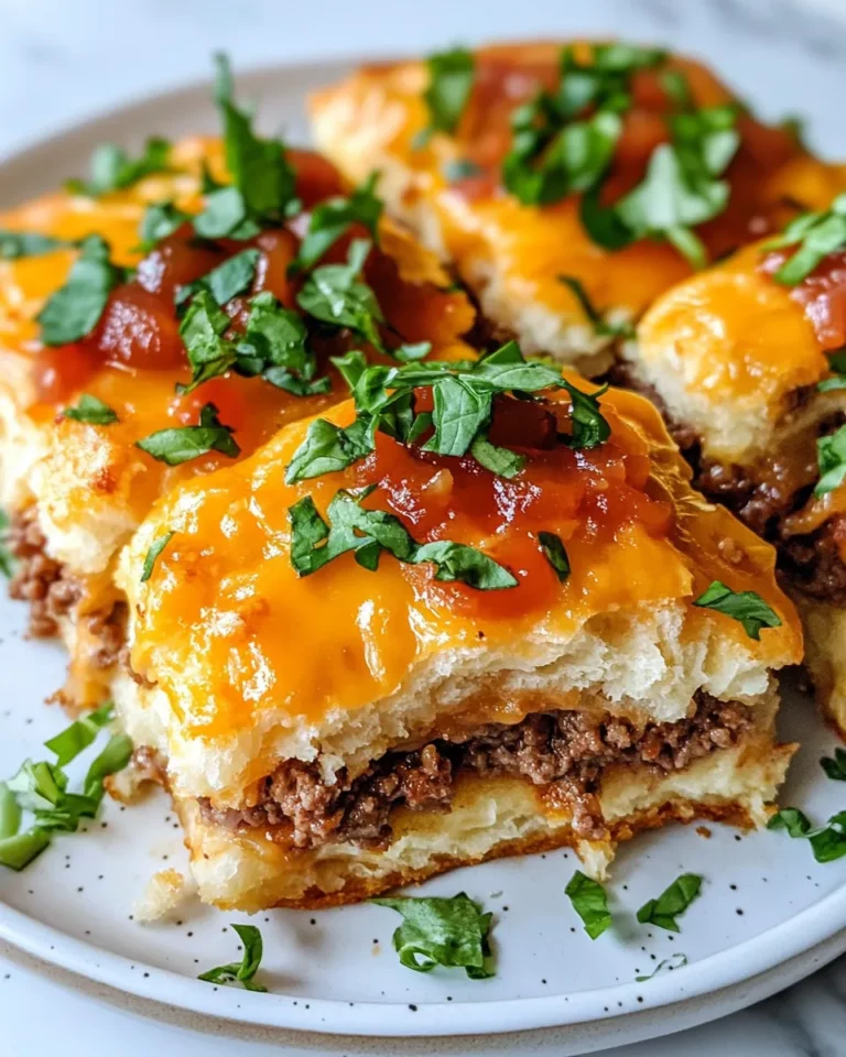 Homemade Cheeseburger Biscuit Bake with Special Sauce Drizzle photo