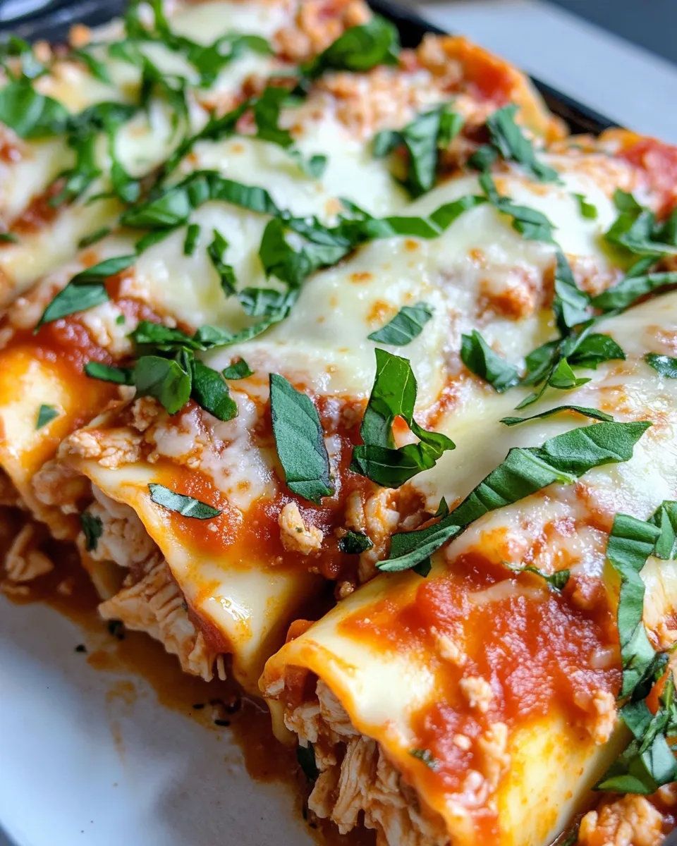 Classic Cheesy Chicken Lasagna Roll-Ups image