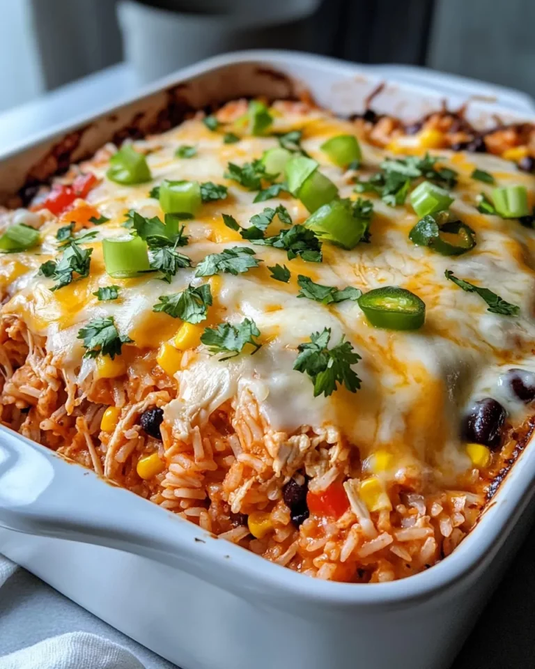 Homemade Cheesy Enchilada Rice Bake with Rotisserie Chicken photo