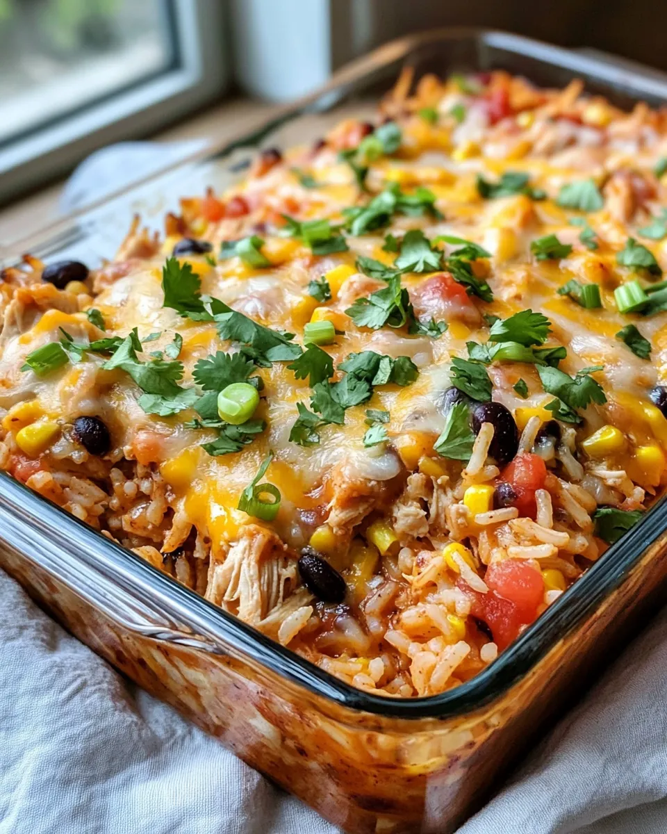 Classic Cheesy Enchilada Rice Bake with Rotisserie Chicken image