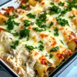 Homemade Chicken Alfredo Stuffed Manicotti recipe photo