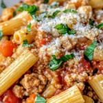 Homemade Chicken Bolognese with Rigatoni photo