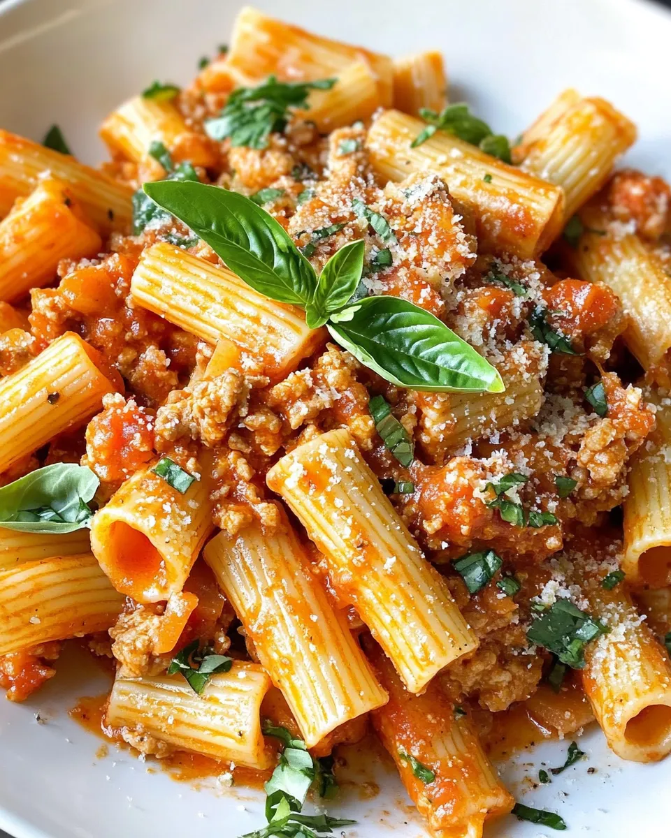 Classic Chicken Bolognese with Rigatoni recipe image