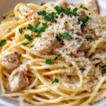 Homemade Chicken Carbonara-Style (No Bacon) Spaghetti recipe photo
