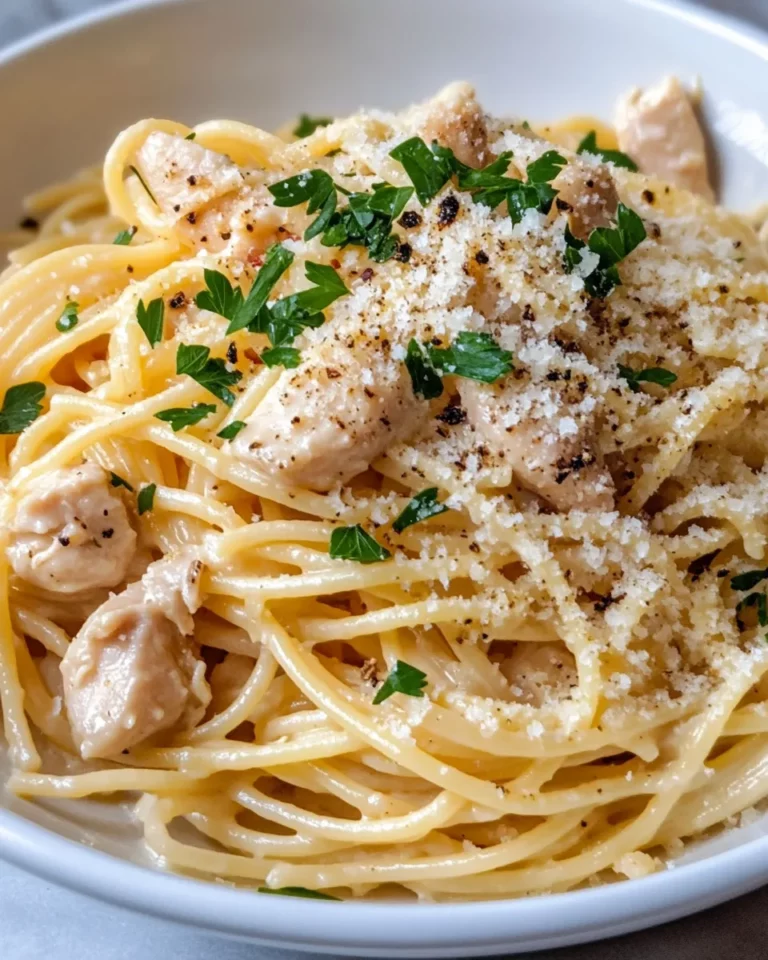 Homemade Chicken Carbonara-Style (No Bacon) Spaghetti recipe photo