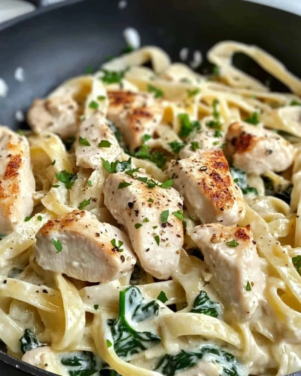 Classic Chicken Florentine Fettuccine image