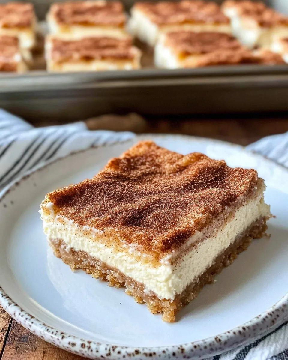 Easy Cinnamon Sugar Churro Cheesecake Bars dish photo