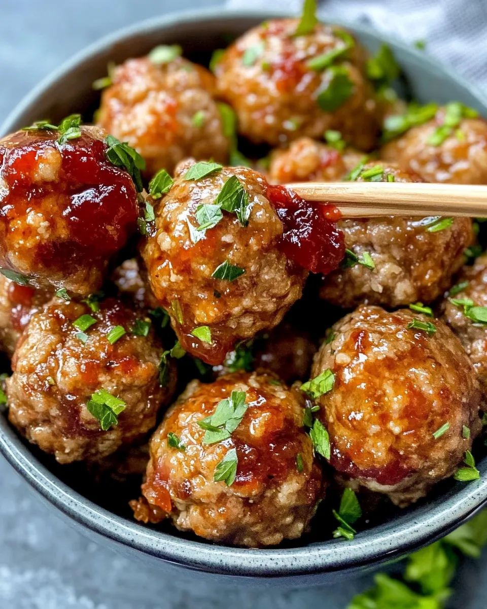 Homemade Cranberry-Glazed Meatballs (Slow Cooker Party App) photo
