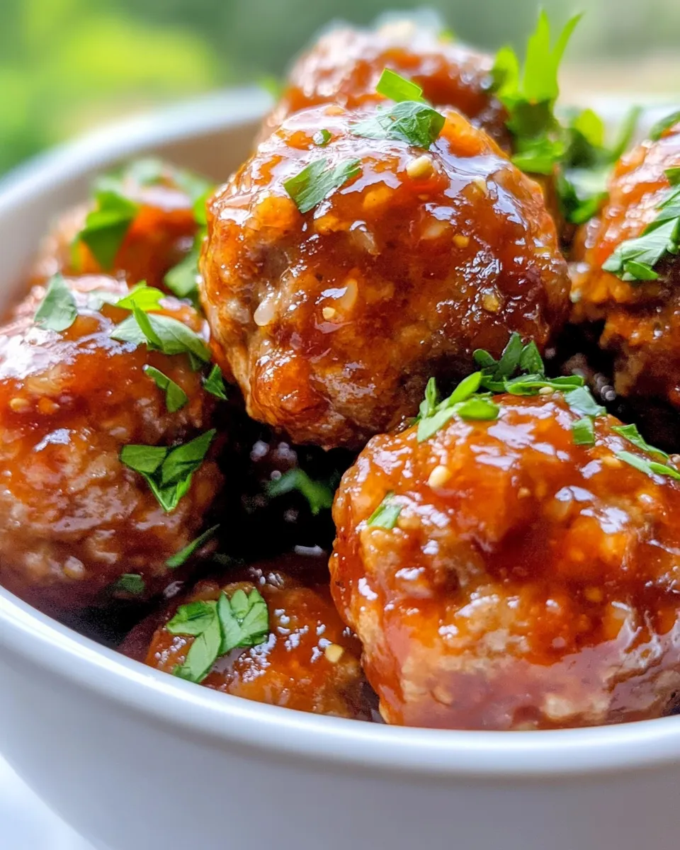 Delicious Cranberry-Glazed Meatballs (Slow Cooker Party App) dish photo