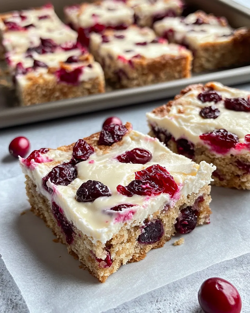 Classic Cranberry Bliss Bars Copycat (Easy Sheet Pan) dish photo