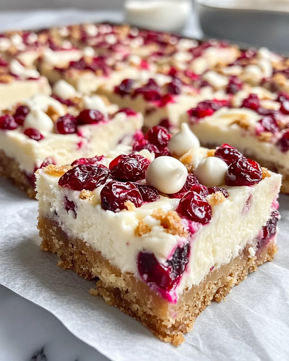 Delicious Cranberry Bliss Bars Copycat (Easy Sheet Pan) plate image