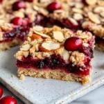 Homemade Cranberry Orange Crumble Bars with Almond Streusel recipe photo