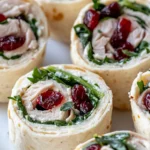 Homemade Cranberry Turkey Pinwheels with Herb Cream Cheese photo