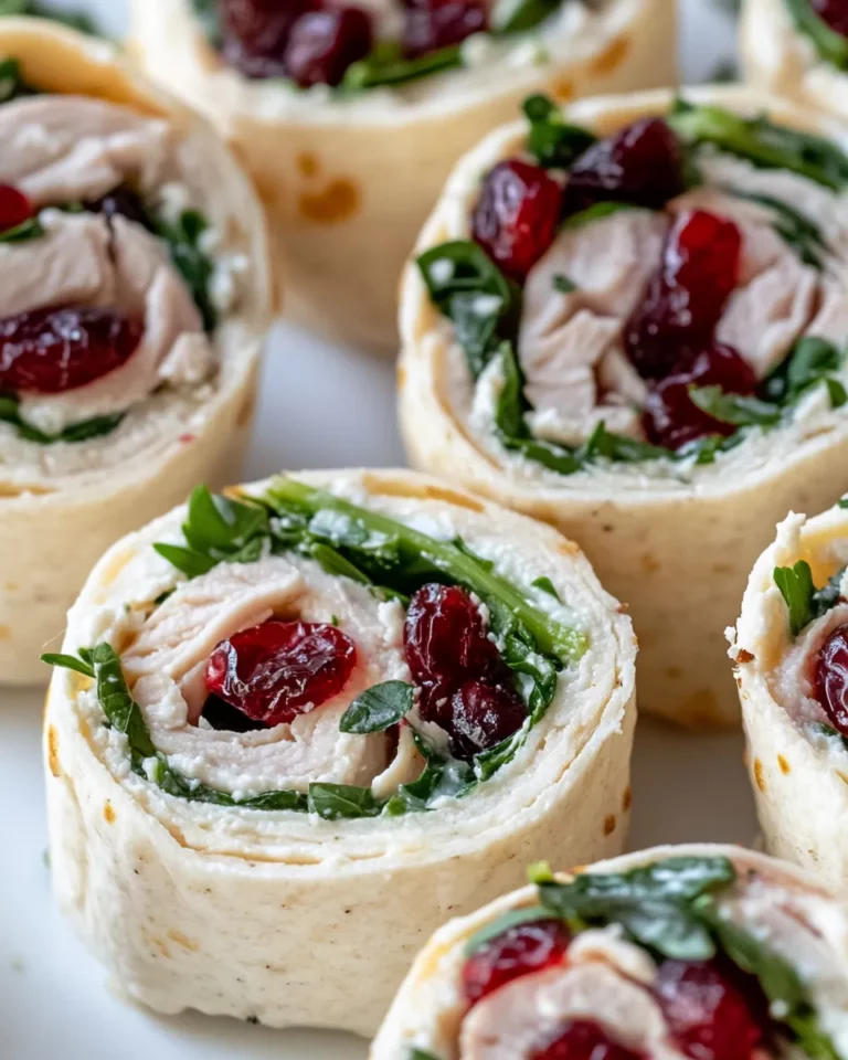 Homemade Cranberry Turkey Pinwheels with Herb Cream Cheese photo