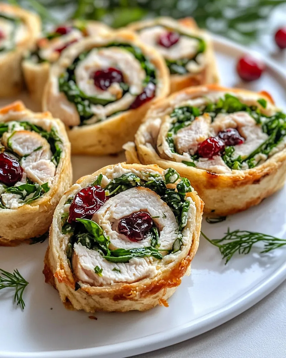 Easy Cranberry Turkey Pinwheels with Herb Cream Cheese recipe image