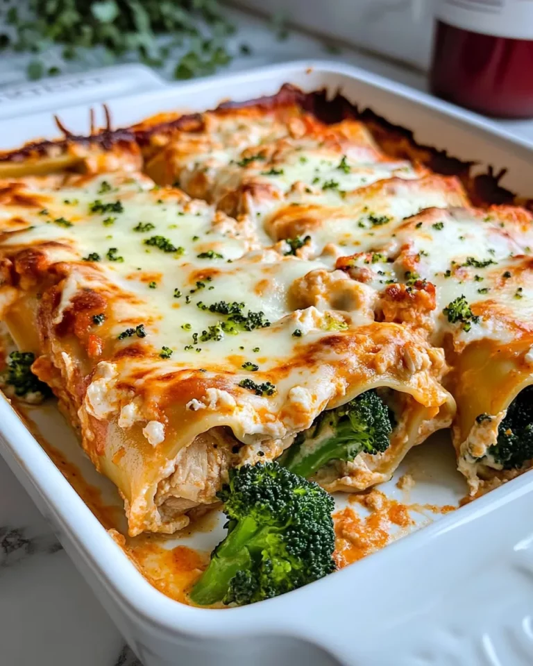Homemade Creamy Broccoli Chicken Lasagna Roll-Ups recipe photo