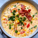 Homemade Creamy Cajun Corn Chowder with Bacon photo
