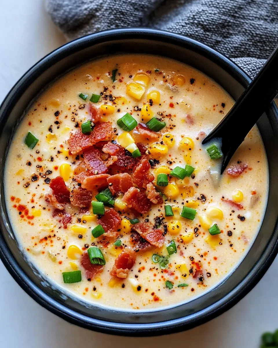 Classic Creamy Cajun Corn Chowder with Bacon image
