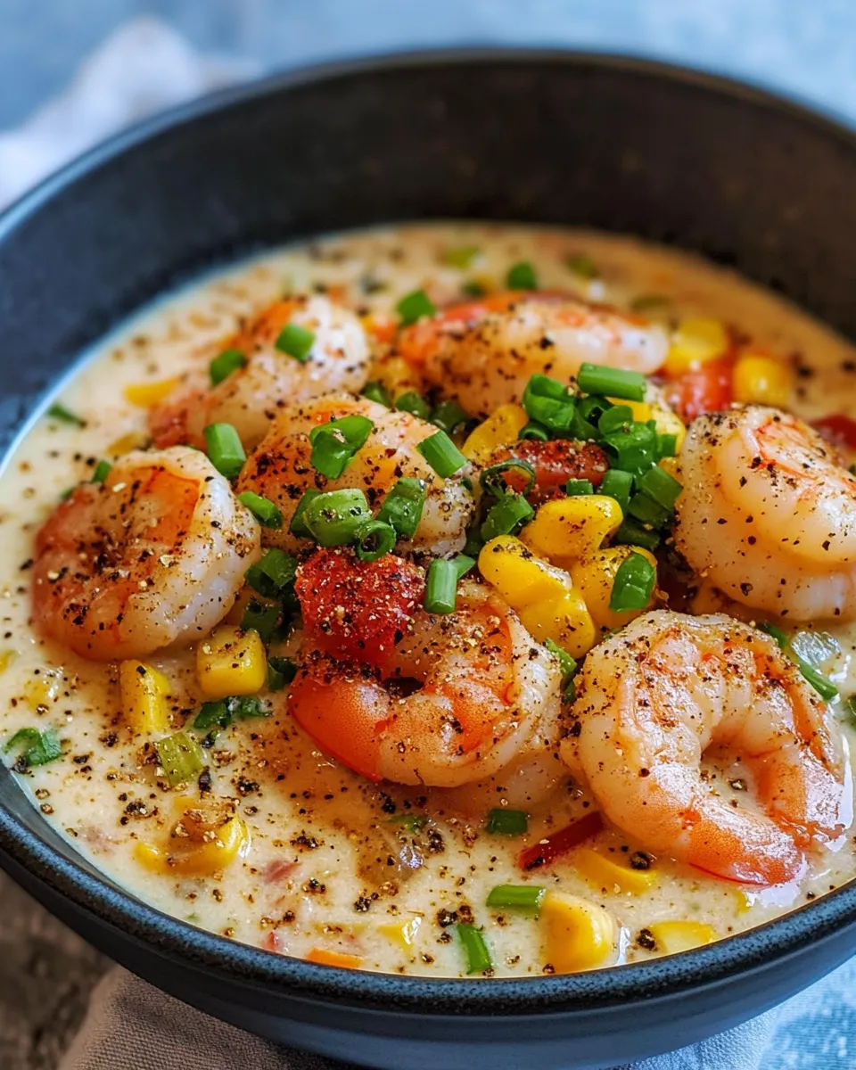 Homemade Creamy Cajun Shrimp & Corn Chowder photo