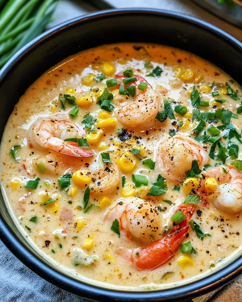 Easy Creamy Cajun Shrimp & Corn Chowder recipe image