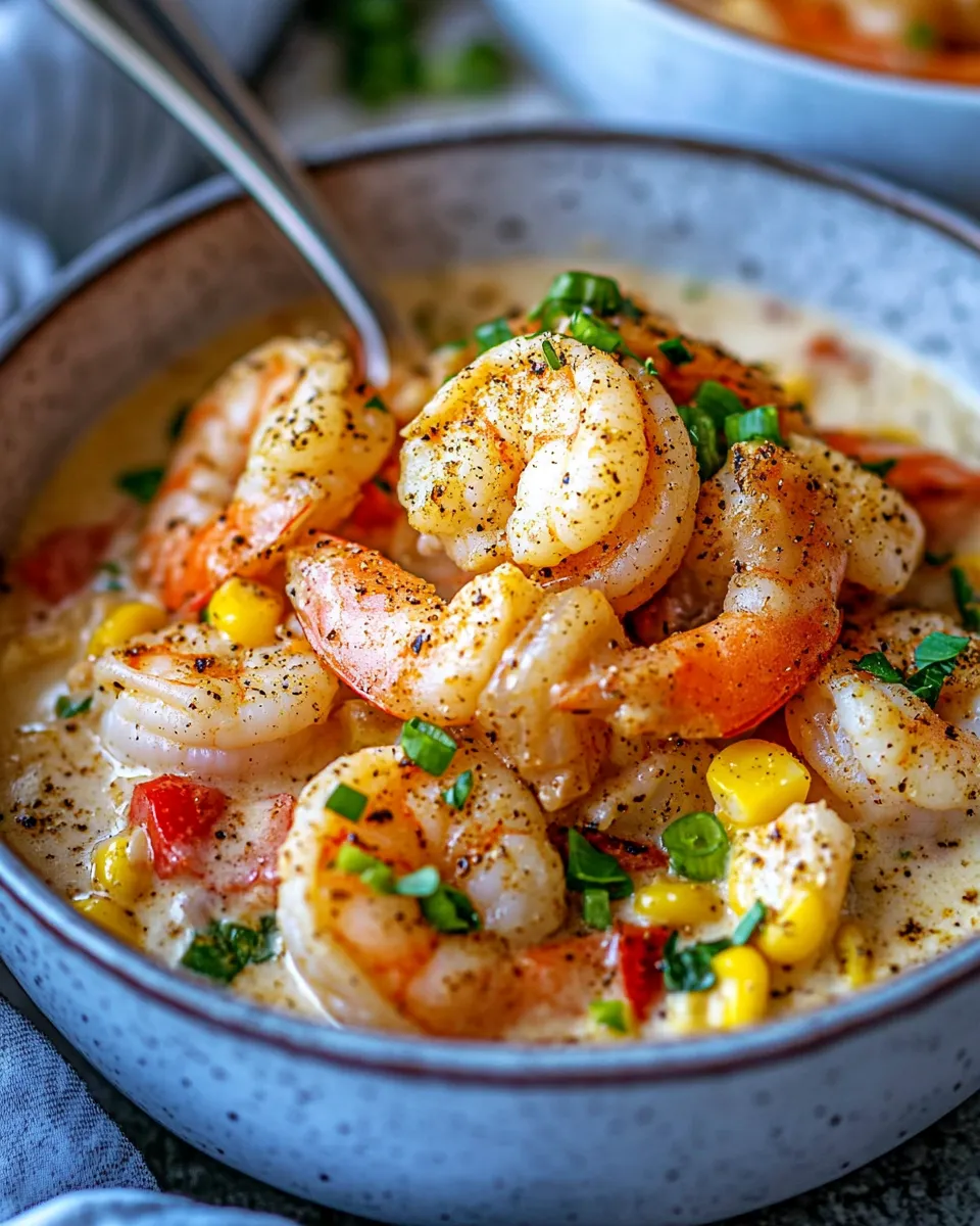 Delicious Creamy Cajun Shrimp & Corn Chowder dish photo