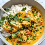 Homemade Creamy Coconut Curry Chicken with Rice photo