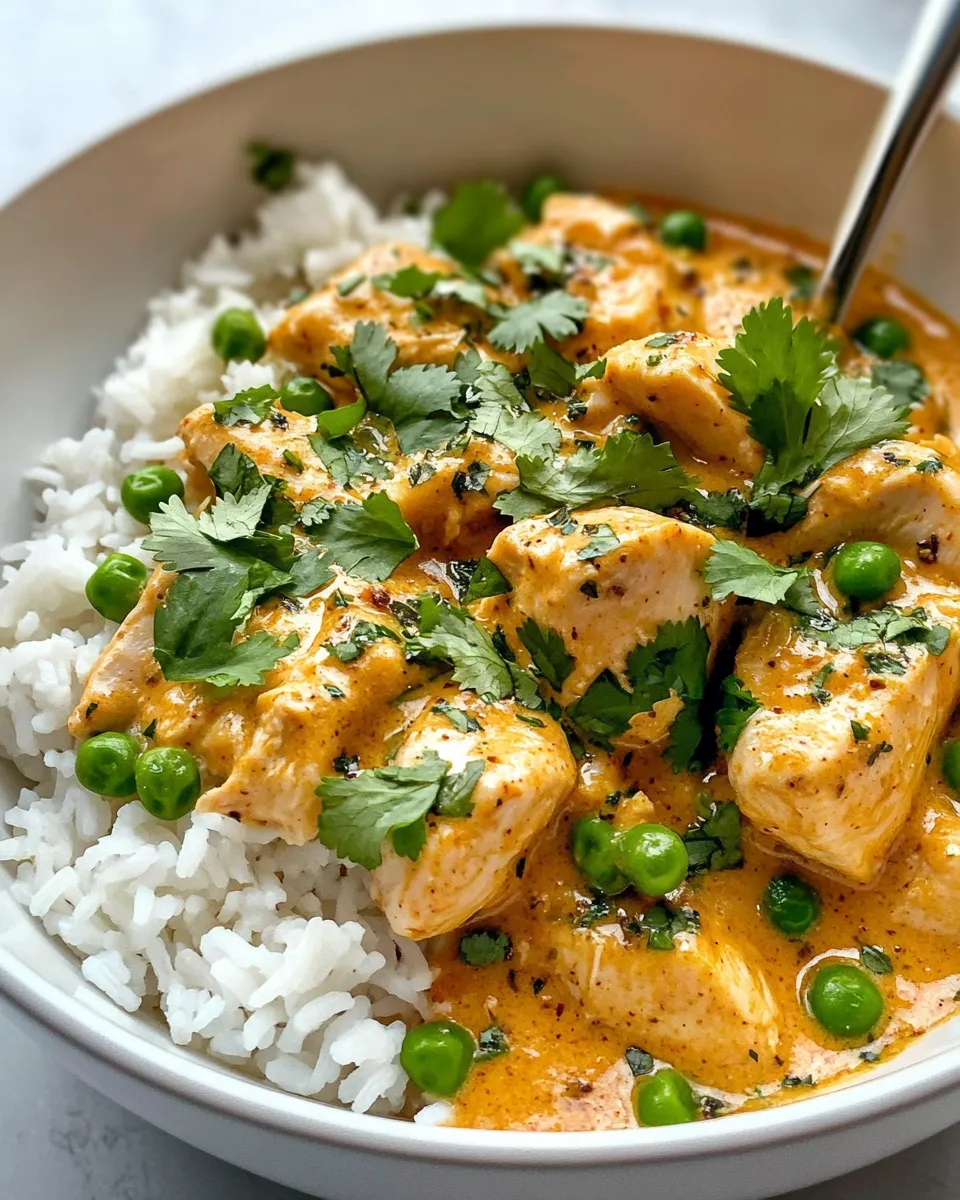 Easy Creamy Coconut Curry Chicken with Rice recipe photo