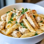 Homemade Creamy Lemon Garlic Chicken Penne recipe photo