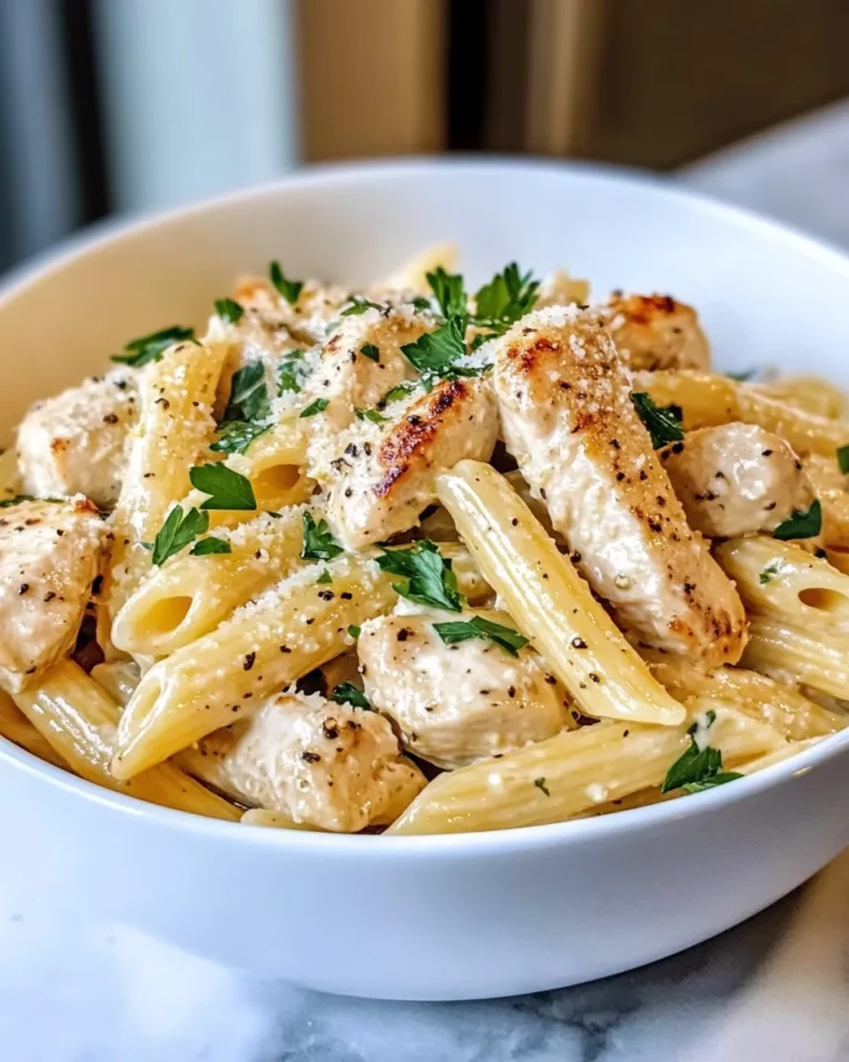 Homemade Creamy Lemon Garlic Chicken Penne recipe photo