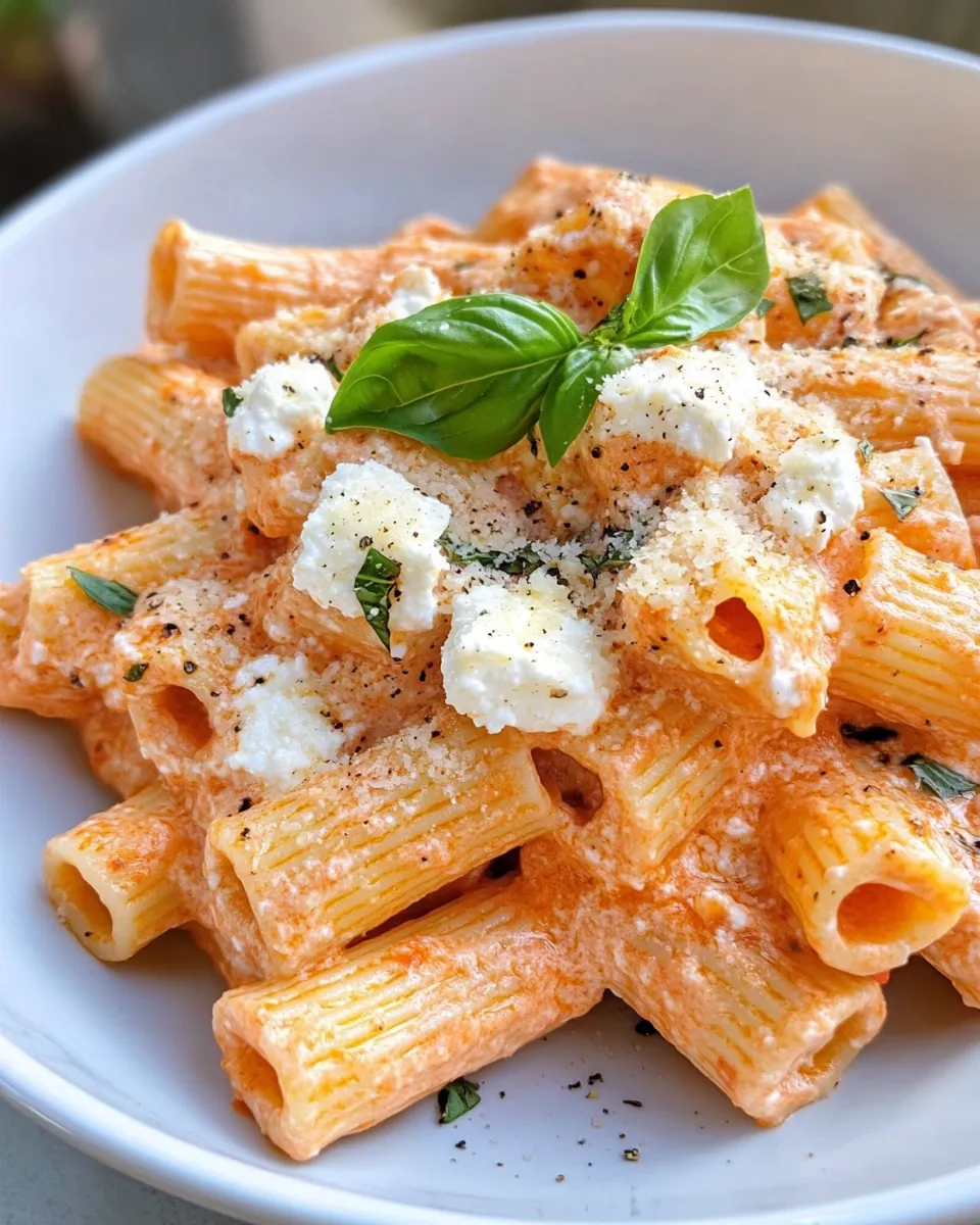 Classic Creamy Red Pepper Pasta with Cottage Cheese image