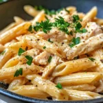Homemade Creamy Roasted Garlic Chicken Penne photo