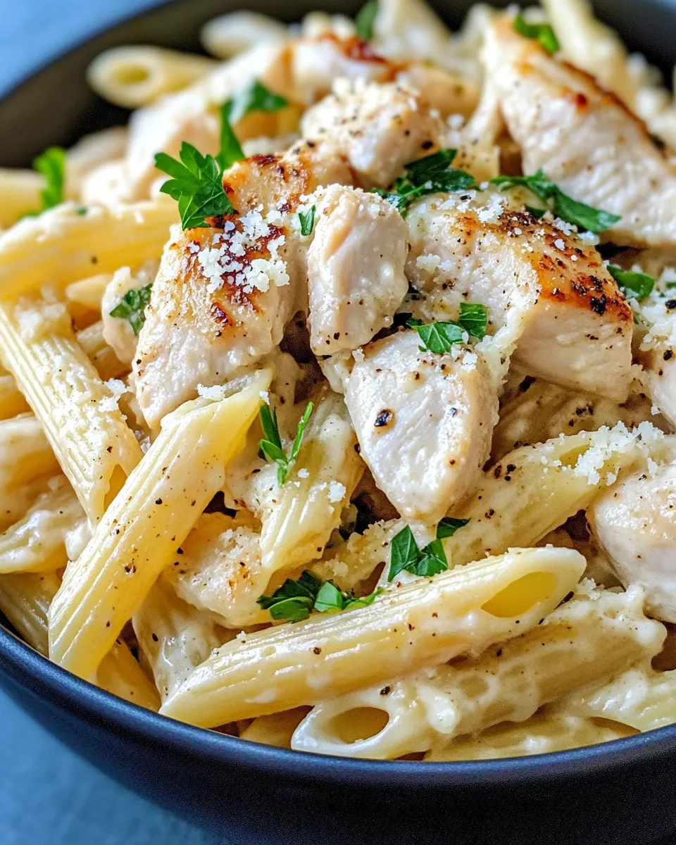 Classic Creamy Roasted Garlic Chicken Penne image