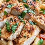 Homemade Creamy Roasted Red Pepper Chicken Pasta photo