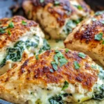 Homemade Creamy Spinach Artichoke Stuffed Chicken photo