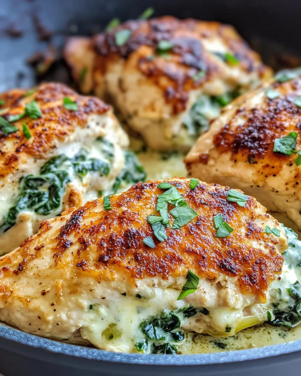 Homemade Creamy Spinach Artichoke Stuffed Chicken photo