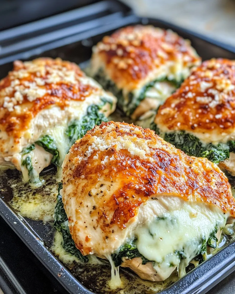 Classic Creamy Spinach Artichoke Stuffed Chicken image