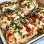 Homemade Creamy Spinach & Sun-Dried Tomato Chicken Bake recipe photo