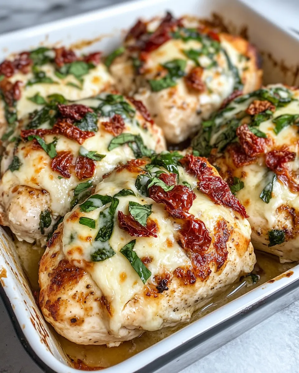 Homemade Creamy Spinach & Sun-Dried Tomato Chicken Bake recipe photo