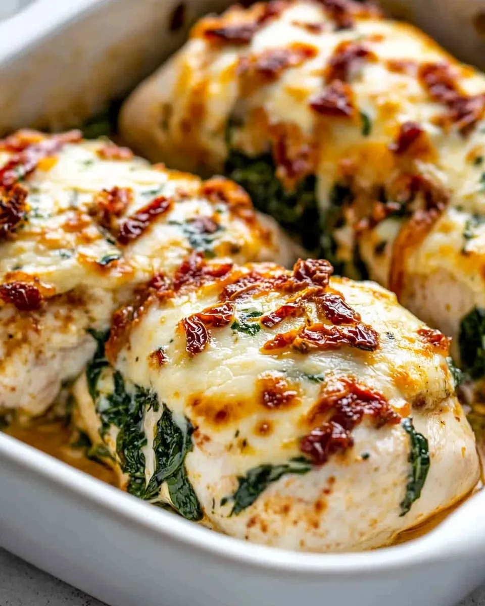 Delicious Creamy Spinach & Sun-Dried Tomato Chicken Bake picture