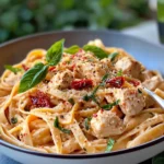Homemade Creamy Sun-Dried Tomato Chicken Linguine recipe photo
