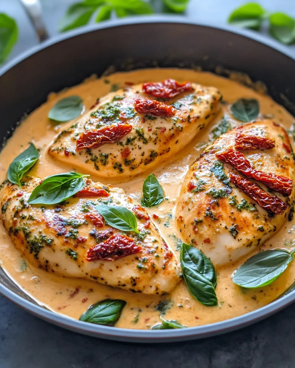 Classic Creamy Sun-Dried Tomato Pesto Chicken dish photo