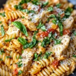 Homemade Creamy Tomato Basil Chicken Rotini recipe photo