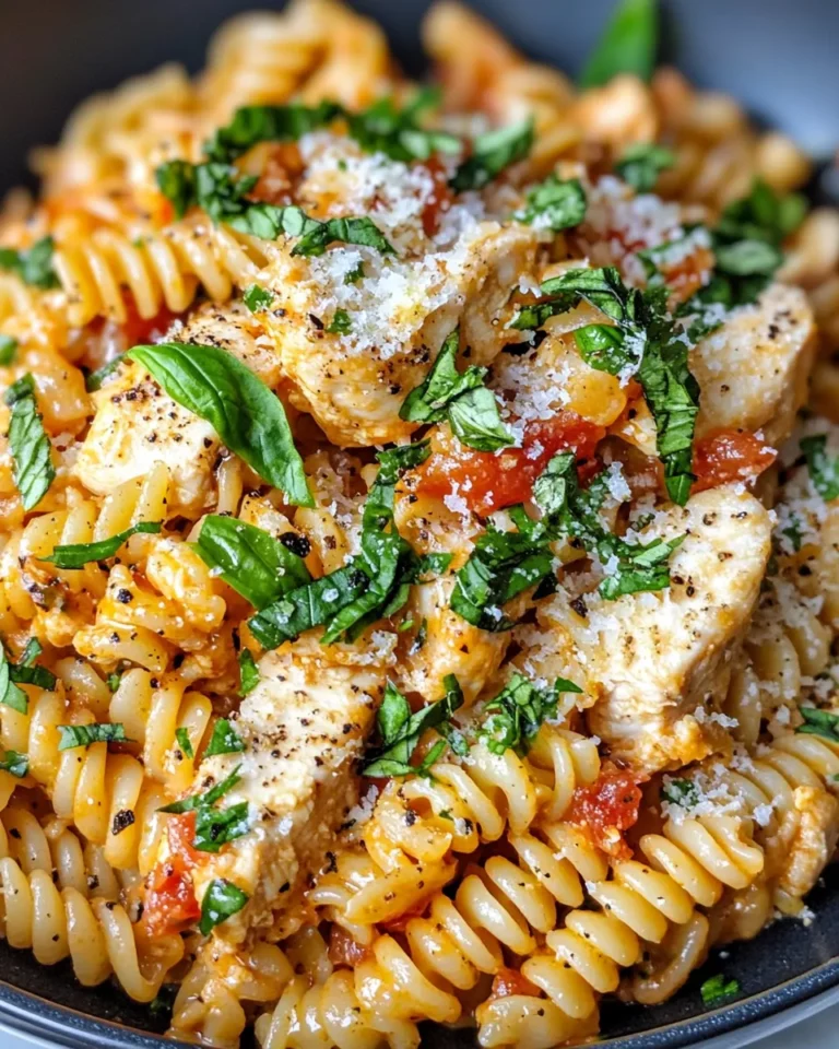 Homemade Creamy Tomato Basil Chicken Rotini recipe photo