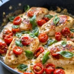 Homemade Creamy Tomato Basil Chicken Skillet recipe photo