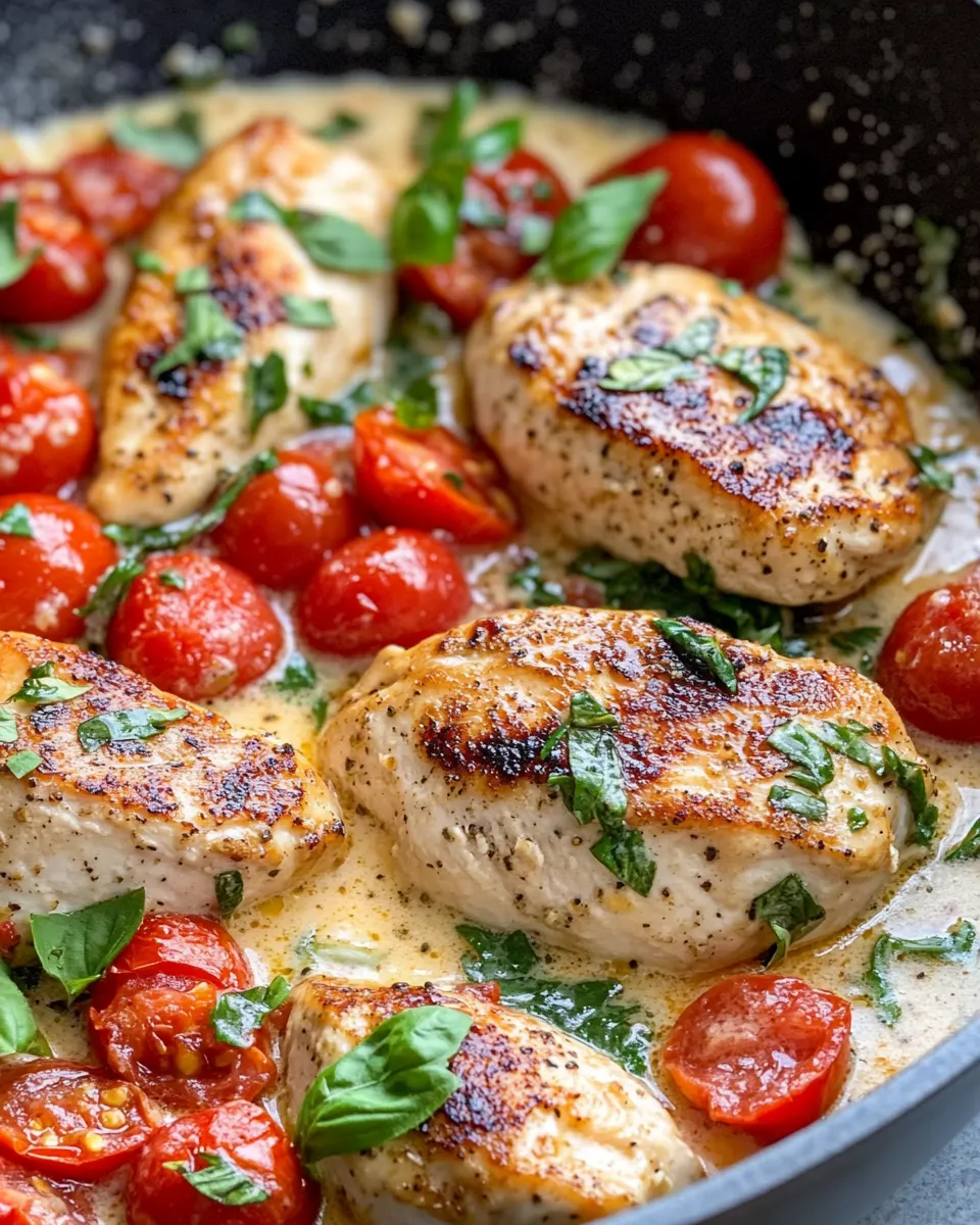 Classic Creamy Tomato Basil Chicken Skillet dish photo