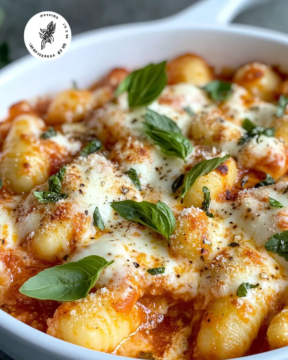 Classic Creamy Tomato Basil Gnocchi Bake image
