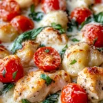 Homemade Creamy Tuscan Chicken Gnocchi Bake recipe photo